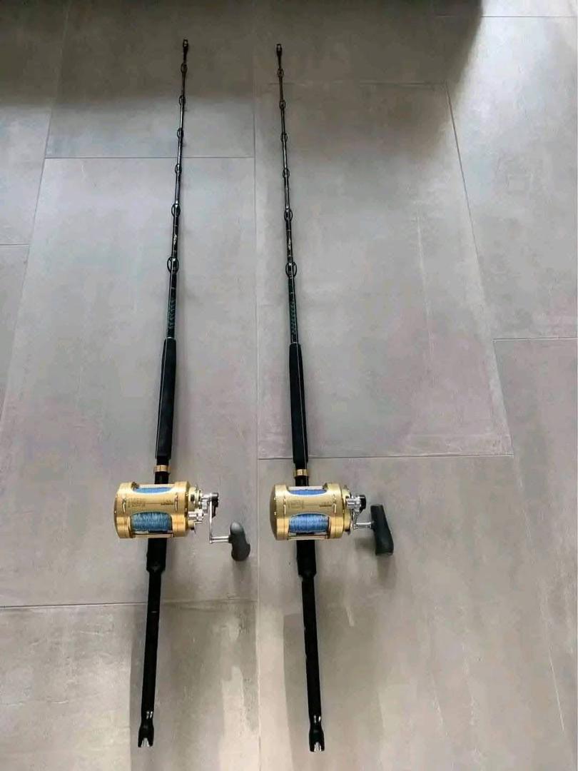 Pair of Shimano Tiagra 50W 2‑Speed Reels on Connelly Trolling Rods with Winthrop Adjustable Butts - Image 3